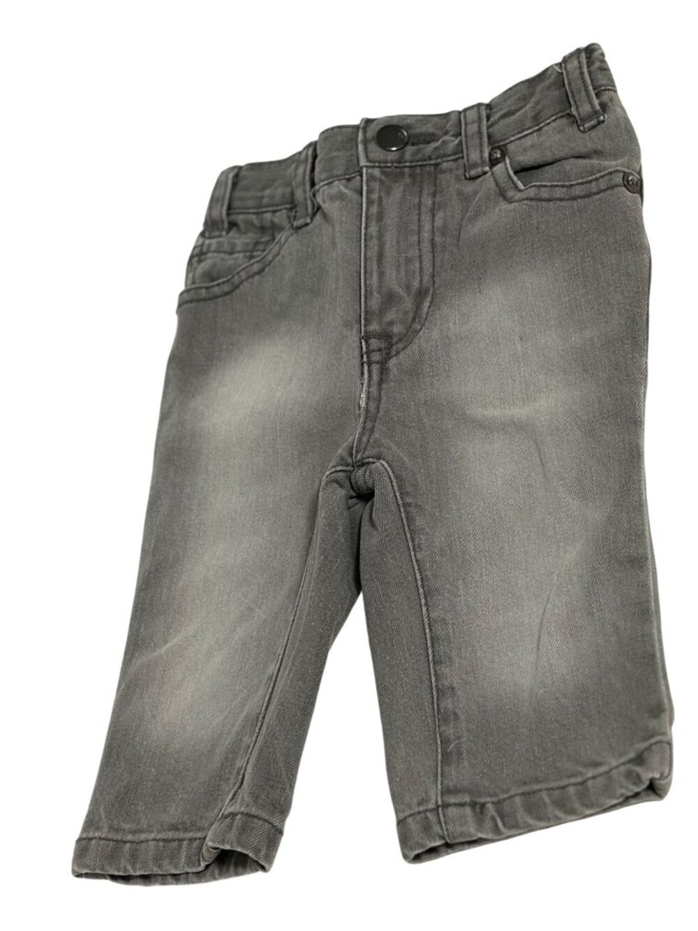 Vintage Hurley Boys Infant Baby Size 6 9 Months Gray Jeans Straight Leg Distress